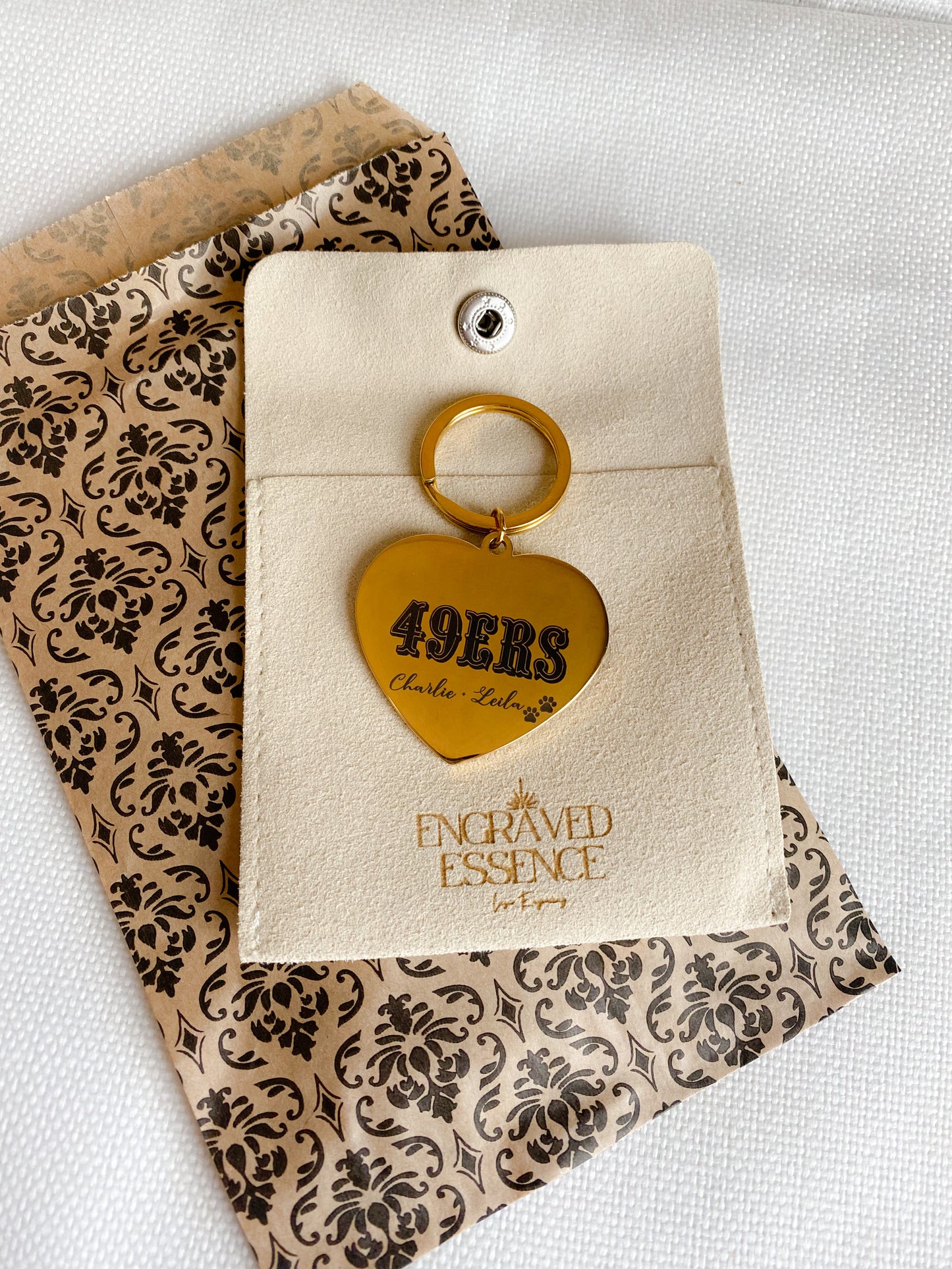 Gold Heart Keychain