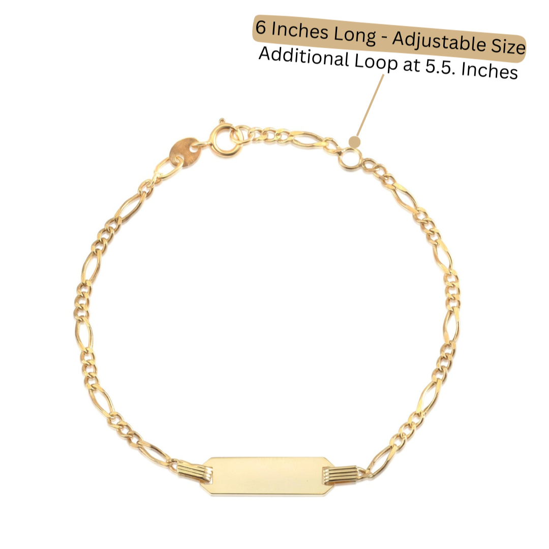 14K Gold Figaro ID Bracelet (Baby/Kids)