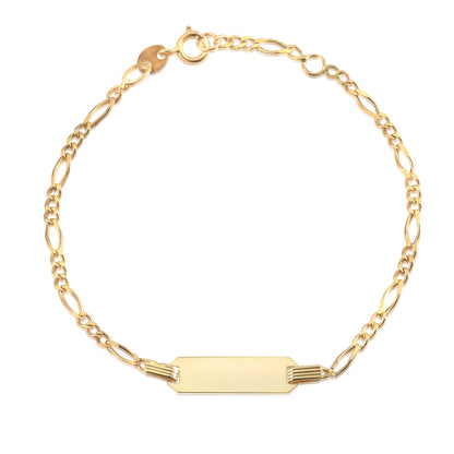 14K Gold Figaro ID Bracelet (Baby/Kids)