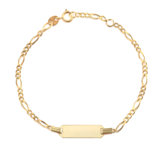 14K Gold Figaro ID Bracelet (Baby/Kids)