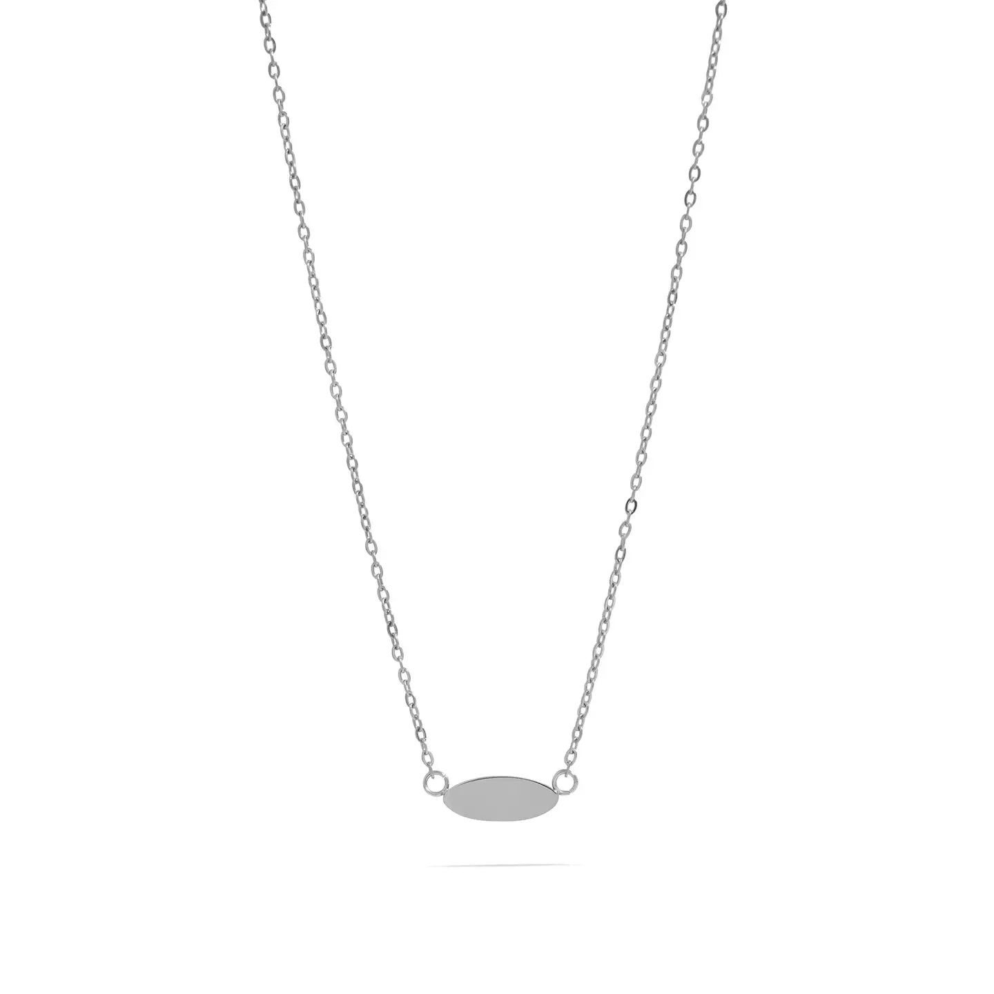 Oval Silver Necklace