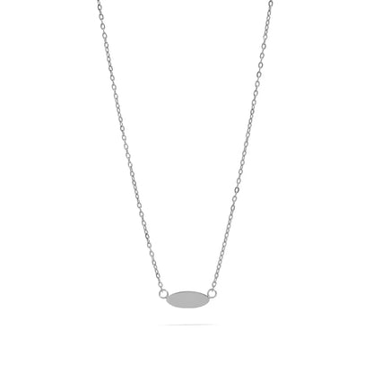 Oval Silver Necklace