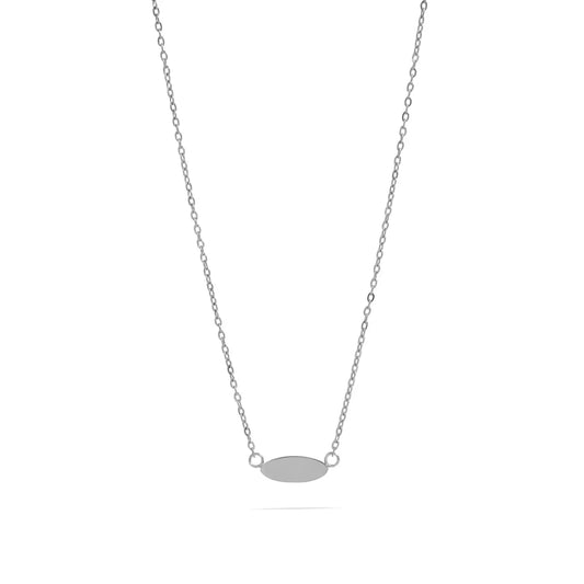 Oval Silver Necklace
