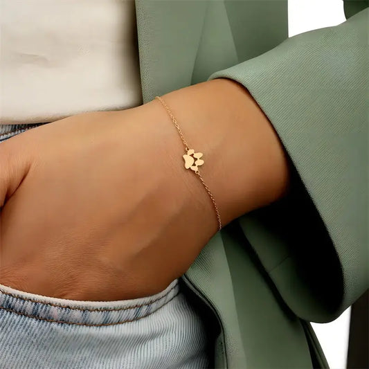 Dog Paw Gold Bracelet