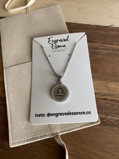 Silver Round Pendant Necklace