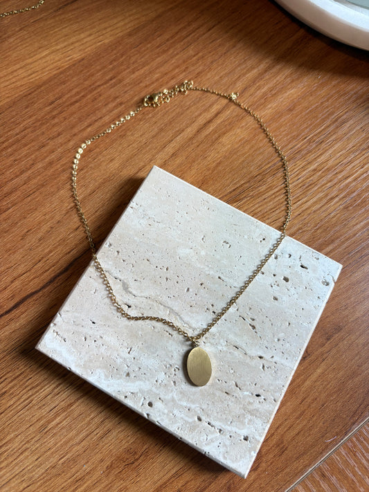 Gold Oval Necklace