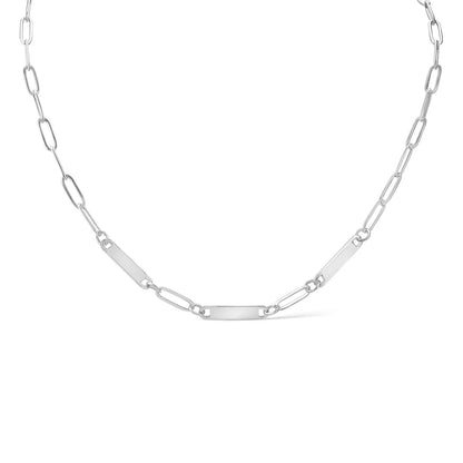 Paperclip Silver 3 Bar Necklace