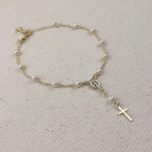 Pearl & Figaro Rosary Bracelet