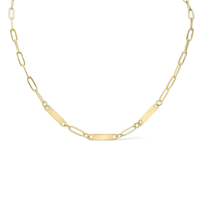 Paperclip Gold 3 Bar Necklace